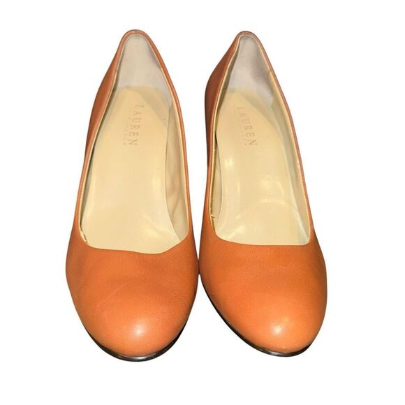 Lauren Ralph Lauren Women's Zamora Tan Kidskin Slip On Pump Heels Size 7.5 B - Picture 5 of 7
